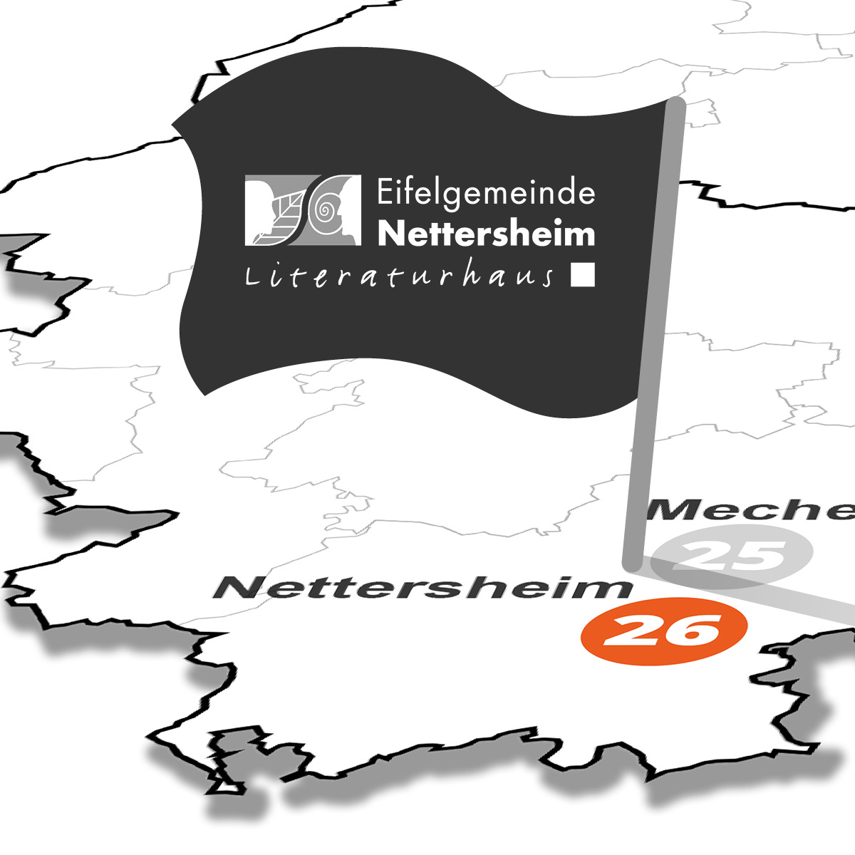 Landkarte-mit-Fahne-26-Nettersheim Wasserschloss Reelkirchen