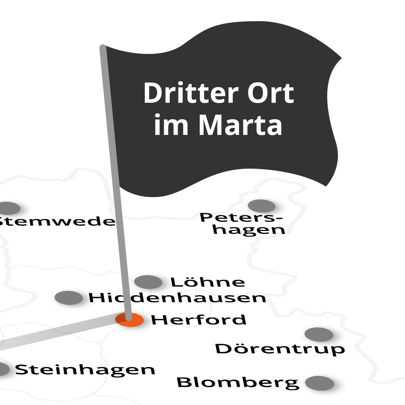 2025-Landkarte-mit-Fahne-Herford Wasserschloss Reelkirchen