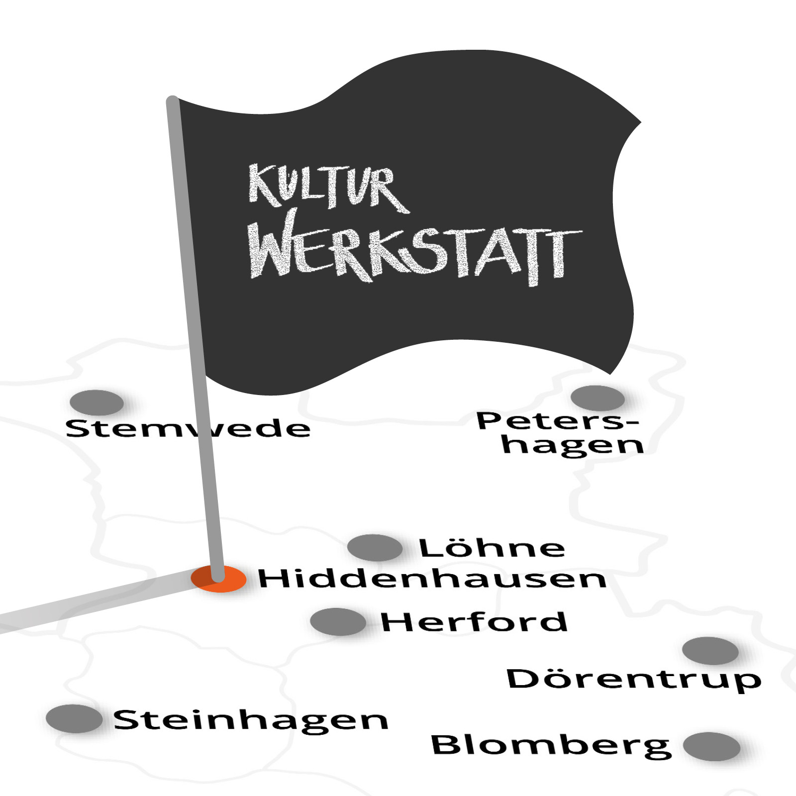 2025-Landkarte-mit-Fahne-Hiddenhausen Wasserschloss Reelkirchen
