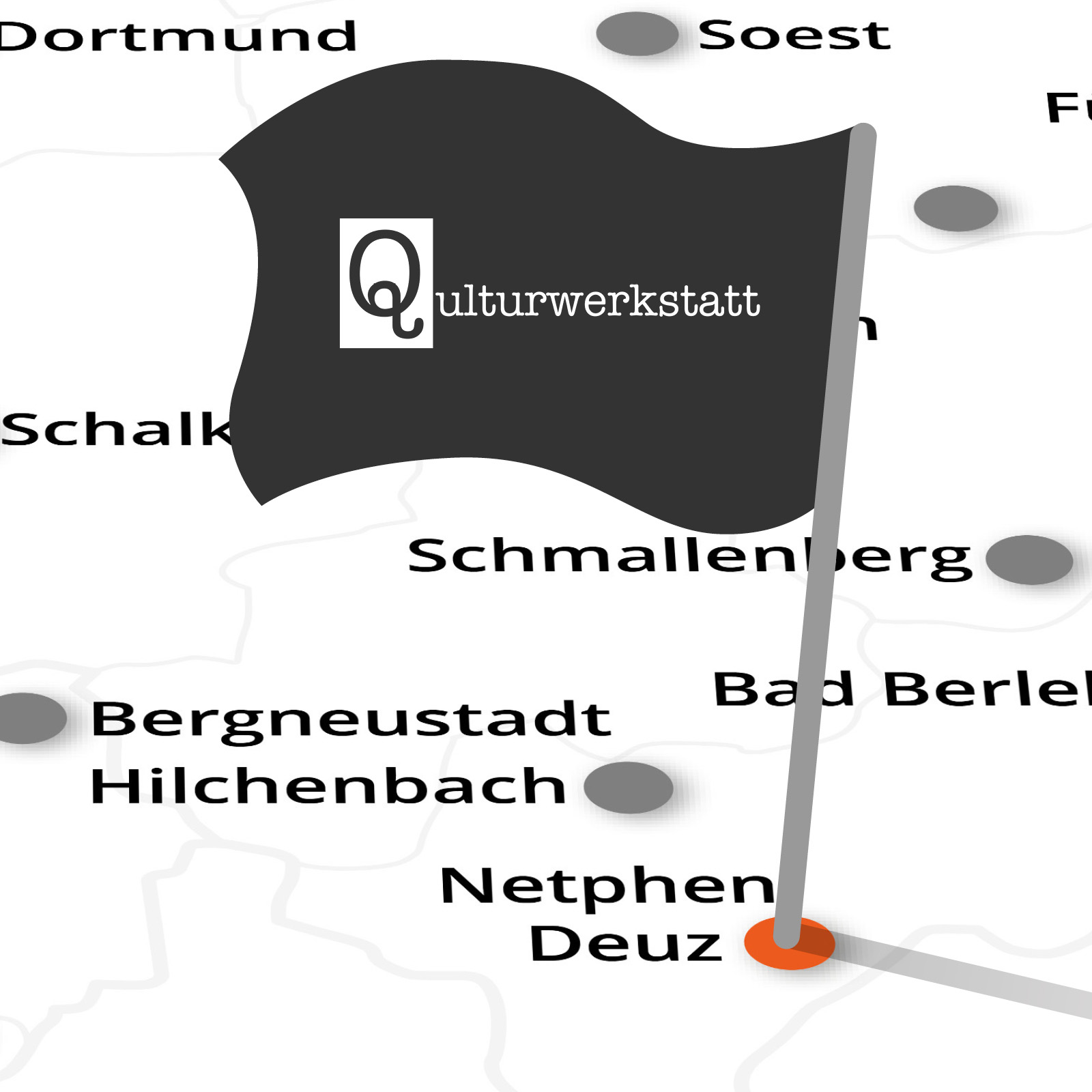 2025-Landkarte-mit-Fahne-Netphen-Deuz Wasserschloss Reelkirchen