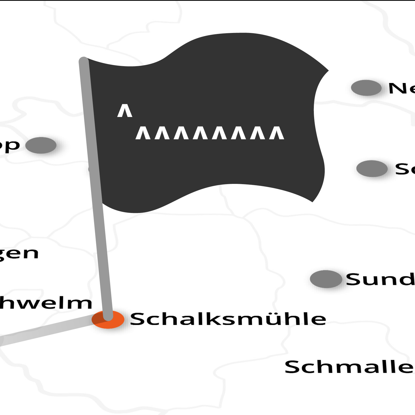 2025-Landkarte-mit-Fahne-Schalksmuehle Wasserschloss Reelkirchen