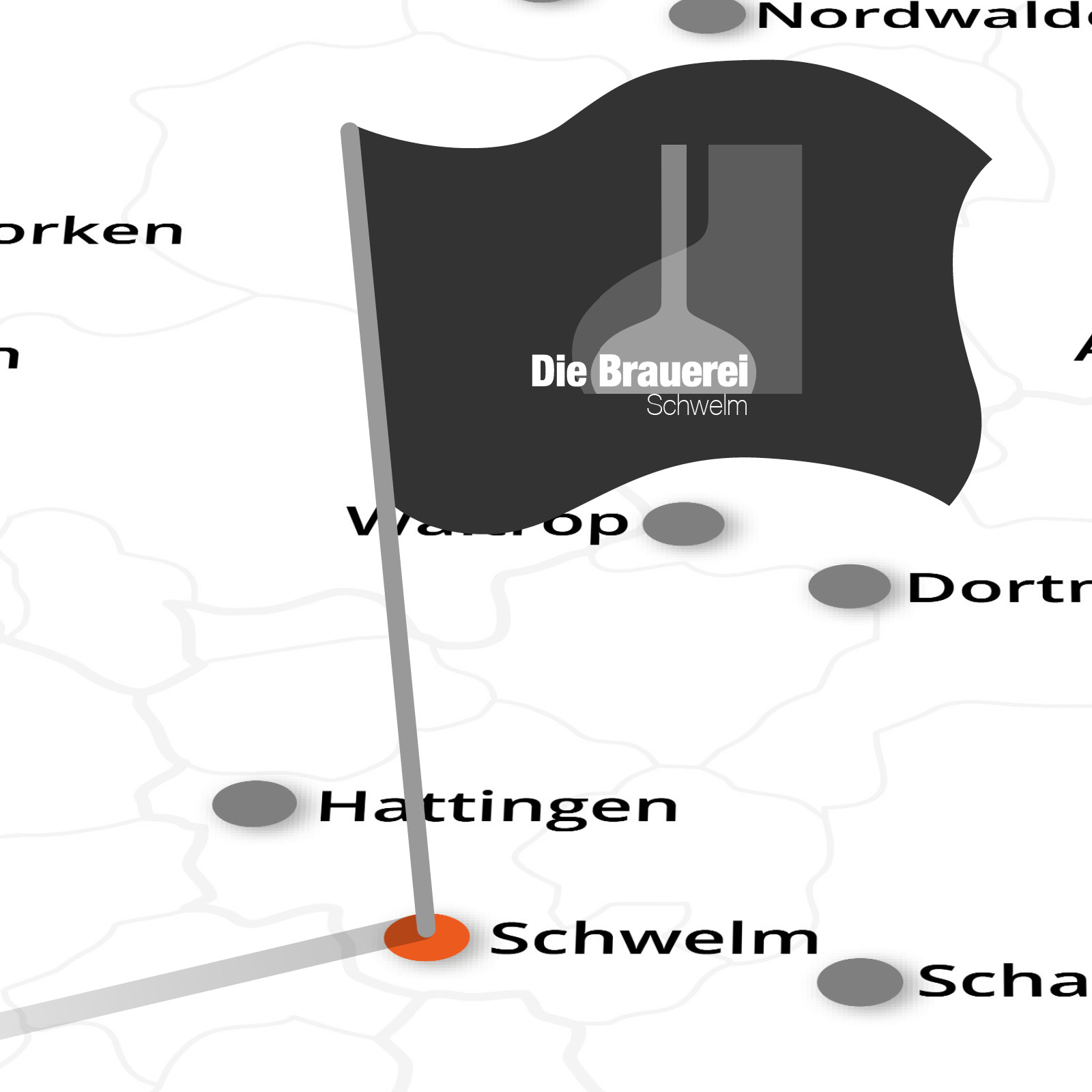 2025-Landkarte-mit-Fahne-Schwelm Wasserschloss Reelkirchen