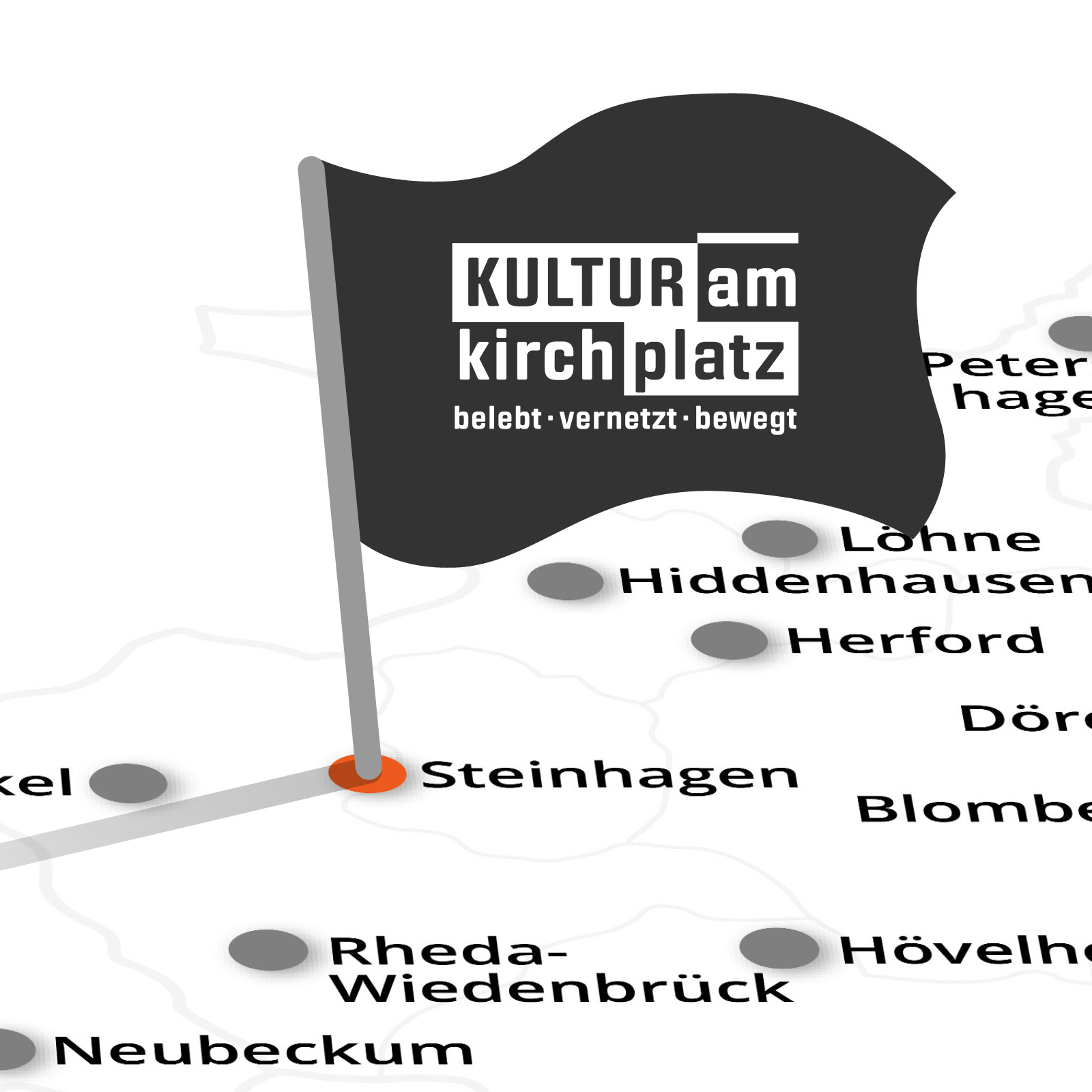 2025-Landkarte-mit-Fahne-Steinhagen Wasserschloss Reelkirchen