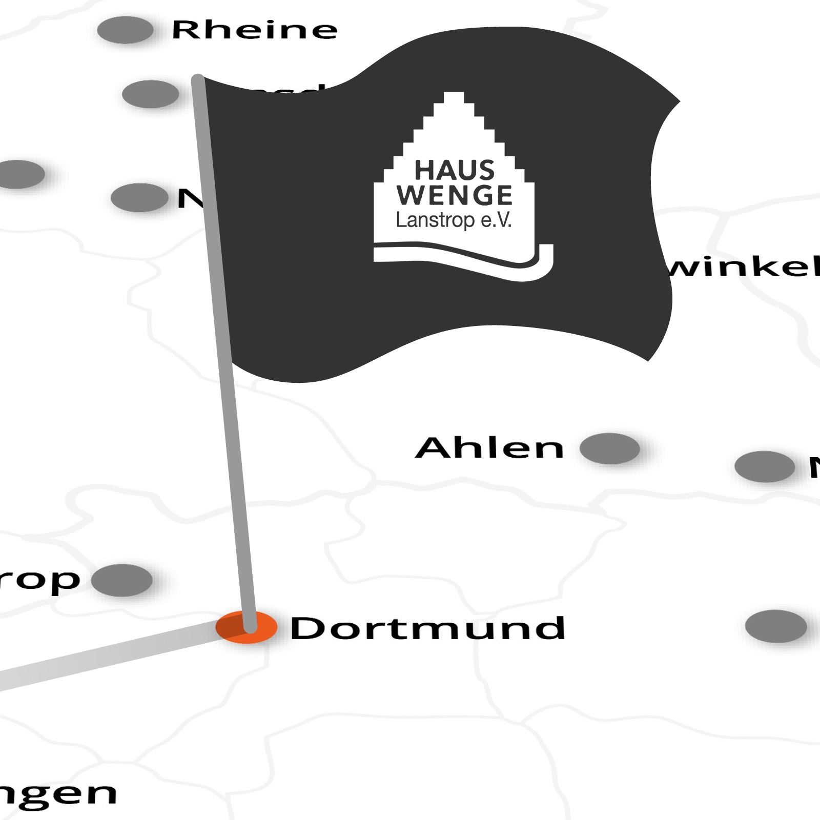 2025-Landkarte-mit-Fahne-Dortmund Wasserschloss Reelkirchen