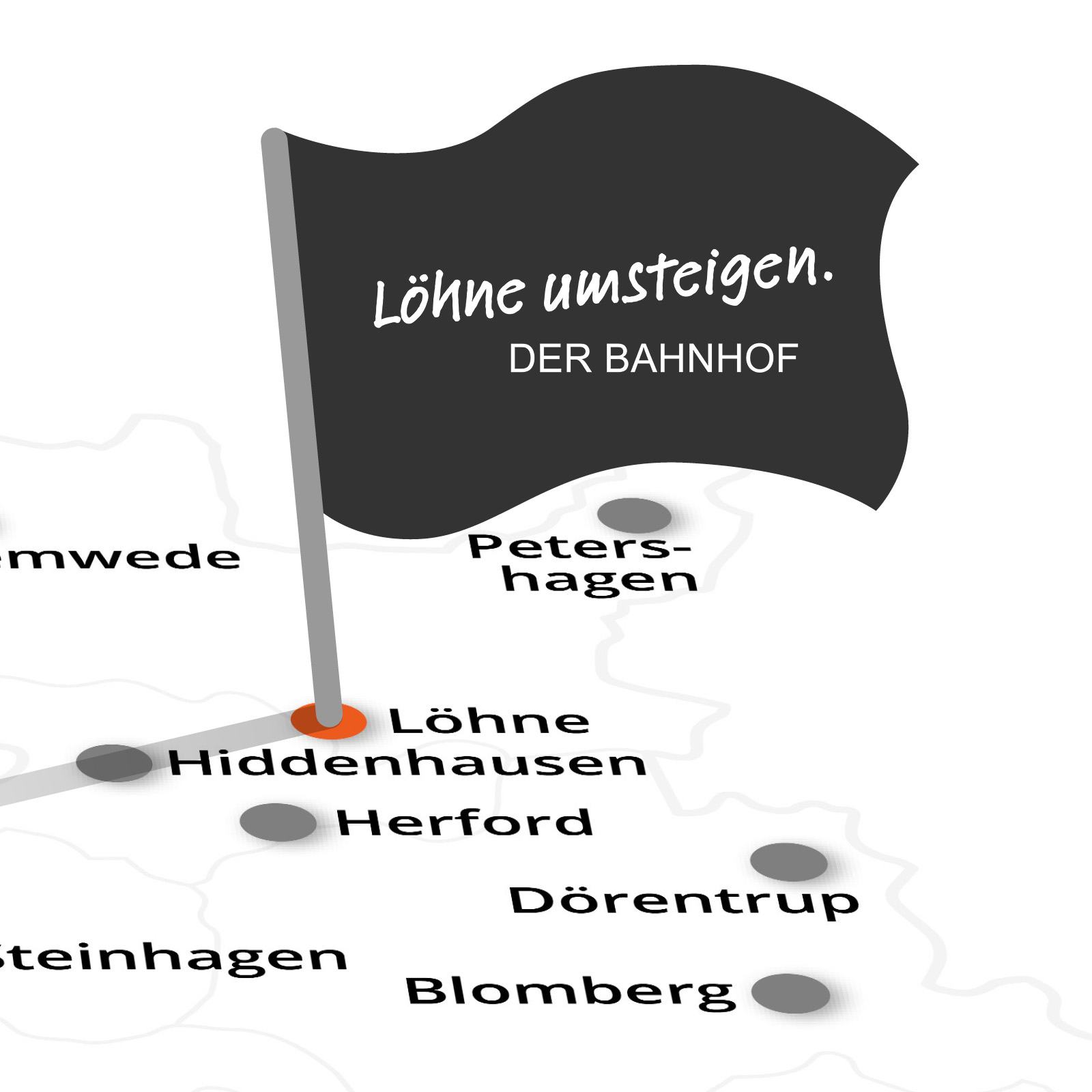 2025-Landkarte-mit-Fahne-Loehne Wasserschloss Reelkirchen